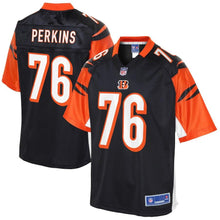 Load image into Gallery viewer, Youth Cincinnati Bengals Kent Perkins NFL Pro Line Black Player Jersey