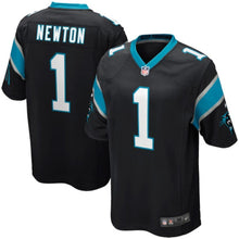 Load image into Gallery viewer, Youth Carolina Panthers Cam Newton Nike Black Team Color Game Jersey