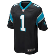 Load image into Gallery viewer, Youth Carolina Panthers Cam Newton Nike Black Team Color Game Jersey