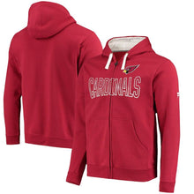 Load image into Gallery viewer, Men's Arizona Cardinals NFL Pro Line by Fanatics Branded Cardinal Iconic Fleece Full-Zip Hoodie