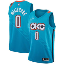 Load image into Gallery viewer, Russell Westbrook Oklahoma City Thunder Turquoise Swingman City Edition Jersey 2018 - 2019