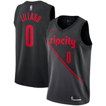 Load image into Gallery viewer, Damian Lillard Portland Trail Blazers Black Swingman City Edition Jersey 2018 - 2019