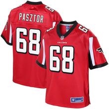 Load image into Gallery viewer, Youth Atlanta Falcons Austin Pasztor NFL Pro Line Red Team Color Player Jersey
