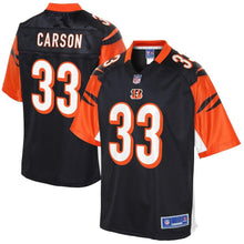 Load image into Gallery viewer, Youth Cincinnati Bengals Tra Carson NFL Pro Line Black Player Jersey