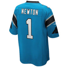 Load image into Gallery viewer, Youth Carolina Panthers Cam Newton Nike Black Team Color Game Jersey
