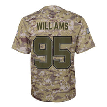 Load image into Gallery viewer, Youth Buffalo Bills Kyle Williams Nike Camo Salute to Service Game Jersey