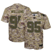 Load image into Gallery viewer, Youth Buffalo Bills Kyle Williams Nike Camo Salute to Service Game Jersey
