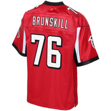 Load image into Gallery viewer, Youth Atlanta Falcons Daniel Brunskill NFL Pro Line Red Player Jersey