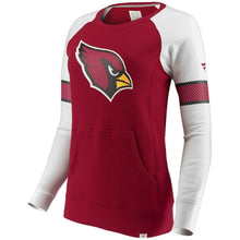 Load image into Gallery viewer, Women's Arizona Cardinals NFL Pro Line by Fanatics Branded Cardinal/White Iconic Fleece Pullover Sweatshirt