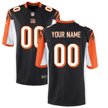 Load image into Gallery viewer, Youth Cincinnati Bengals Nike Black/White Custom Game Jersey