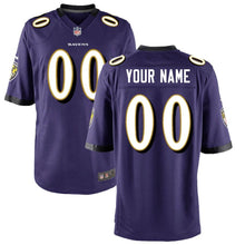 Load image into Gallery viewer, Nike Baltimore Ravens Custom Youth Game Jersey