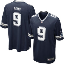 Load image into Gallery viewer, Youth Dallas Cowboys Tony Romo Nike Navy Blue Game Jersey