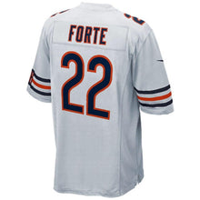 Load image into Gallery viewer, Youth Chicago Bears Matt Forte Nike White/Navy Game Jersey