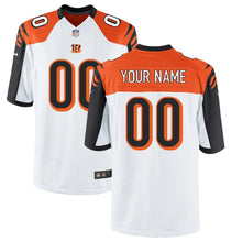 Load image into Gallery viewer, Youth Cincinnati Bengals Nike Black/White Custom Game Jersey
