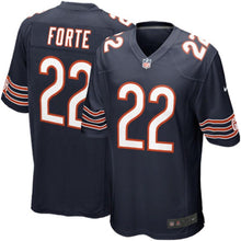 Load image into Gallery viewer, Youth Chicago Bears Matt Forte Nike White/Navy Game Jersey