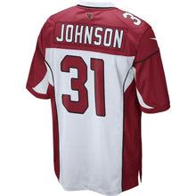 Load image into Gallery viewer, Youth Arizona Cardinals David Johnson Nike White Game Jersey