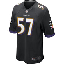 Load image into Gallery viewer, Youth Baltimore Ravens C.J. Mosley Nike Black/White/Purple Alternate Game Jersey