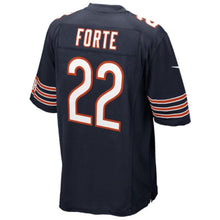 Load image into Gallery viewer, Youth Chicago Bears Matt Forte Nike White/Navy Game Jersey