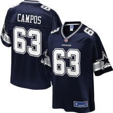 Load image into Gallery viewer, Youth Dallas Cowboys Jake Campos NFL Pro Line Navy Player Jersey