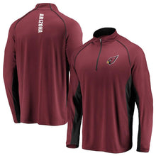 Load image into Gallery viewer, Men's Arizona Cardinals NFL Pro Line by Fanatics Branded Cardinal Iconic Quarter-Zip Pullover Jacket