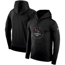 Load image into Gallery viewer, Men's Arizona Cardinals Nike Black Sideline Property Of Wordmark Logo Performance Pullover Hoodie