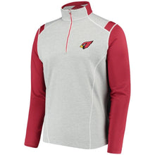 Load image into Gallery viewer, Men's Arizona Cardinals Antigua Cardinal/Heathered Gray Automatic Quarter-Zip Jacket