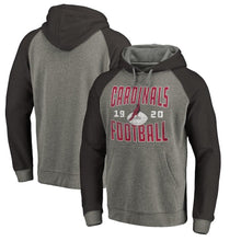 Load image into Gallery viewer, Men's Arizona Cardinals NFL Pro Line by Fanatics Branded Ash Timeless Collection Antique Stack Big &amp; Tall Tri-Blend Hoodie