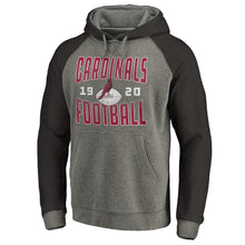 Load image into Gallery viewer, Men's Arizona Cardinals NFL Pro Line by Fanatics Branded Ash Timeless Collection Antique Stack Big &amp; Tall Tri-Blend Hoodie