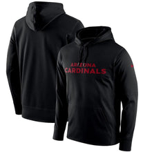 Load image into Gallery viewer, Men's Arizona Cardinals Nike Black Circuit Wordmark Essential Performance Pullover Hoodie