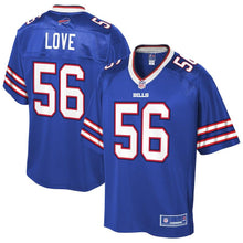 Load image into Gallery viewer, Youth Buffalo Bills Mike Love NFL Pro Line Royal Player Jersey