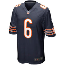 Load image into Gallery viewer, Youth Chicago Bears Jay Cutler White/Nike Navy Blue Team Color Game Jersey