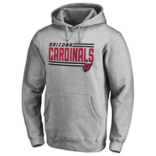 Load image into Gallery viewer, Men's Arizona Cardinals NFL Pro Line by Fanatics Branded Ash Iconic Collection On Side Stripe Big &amp; Tall Pullover Hoodie