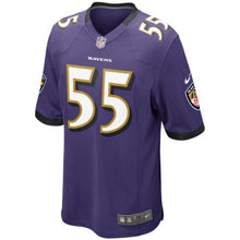 Load image into Gallery viewer, Youth Baltimore Ravens Terrell Suggs Nike Purple/Black/White Team Color Game Jersey