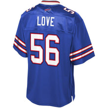 Load image into Gallery viewer, Youth Buffalo Bills Mike Love NFL Pro Line Royal Player Jersey