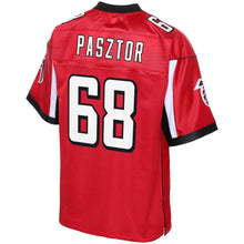 Load image into Gallery viewer, Youth Atlanta Falcons Austin Pasztor NFL Pro Line Red Team Color Player Jersey