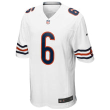 Load image into Gallery viewer, Youth Chicago Bears Jay Cutler White/Nike Navy Blue Team Color Game Jersey