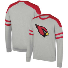 Load image into Gallery viewer, Men's Arizona Cardinals Mitchell &amp; Ness Heathered Gray Post Season Run Crew Sweatshirt