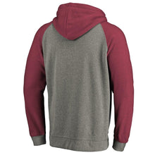 Load image into Gallery viewer, Men's Arizona Cardinals NFL Pro Line by Fanatics Branded Ash Timeless Collection Antique Stack Tri-Blend Raglan Pullover Hoodie