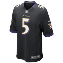 Load image into Gallery viewer, Youth Baltimore Ravens Joe Flacco Nike Purple/Black/White Team Color Game Jersey