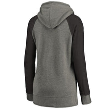 Load image into Gallery viewer, Women's Arizona Cardinals NFL Pro Line by Fanatics Branded Gray/Black Throwback Logo Tri-Blend Raglan Plus Size Pullover Hoodie
