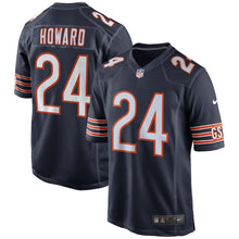 Load image into Gallery viewer, Youth Chicago Bears Jordan Howard Nike White/Navy Game Jersey