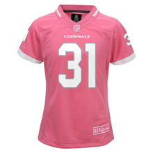 Load image into Gallery viewer, Youth Girls Arizona Cardinals David Johnson Pink Bubble Gum Jersey