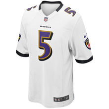 Load image into Gallery viewer, Youth Baltimore Ravens Joe Flacco Nike Purple/Black/White Team Color Game Jersey