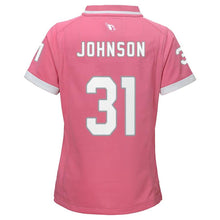 Load image into Gallery viewer, Youth Girls Arizona Cardinals David Johnson Pink Bubble Gum Jersey
