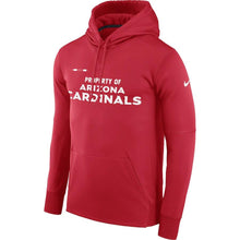 Load image into Gallery viewer, Men's Arizona Cardinals Nike Cardinal Sideline Property Of Performance Pullover Hoodie