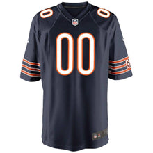 Load image into Gallery viewer, Youth Chicago Bears Nike Navy/White Custom Game Jersey