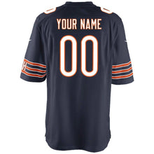 Load image into Gallery viewer, Youth Chicago Bears Nike Navy/White Custom Game Jersey