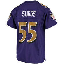 Load image into Gallery viewer, Youth Baltimore Ravens Terrell Suggs Nike Purple Color Rush Player Game Jersey