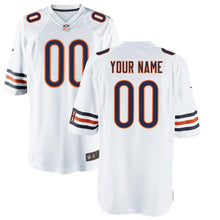 Load image into Gallery viewer, Youth Chicago Bears Nike Navy/White Custom Game Jersey