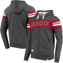 Load image into Gallery viewer, Men's Arizona Cardinals NFL Pro Line by Fanatics Branded Heathered Gray True Classics Throwback Full-Zip Hoodie